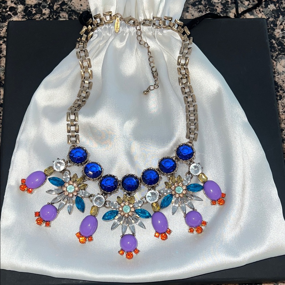NATASHA MULTI COLOR WOMENS CRYSTAL NECKLACE 💜🌸🪻🌻🌼💐